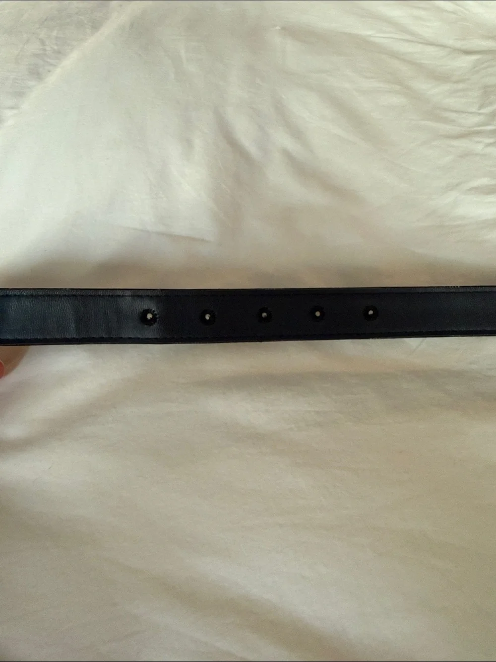 Theory Black Fabric Belt with Square Buckle